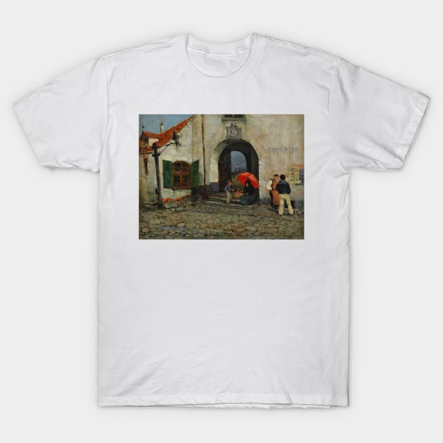 Outside the Harbor Master's Office by Hugo Birger T-Shirt by Classic Art Stall